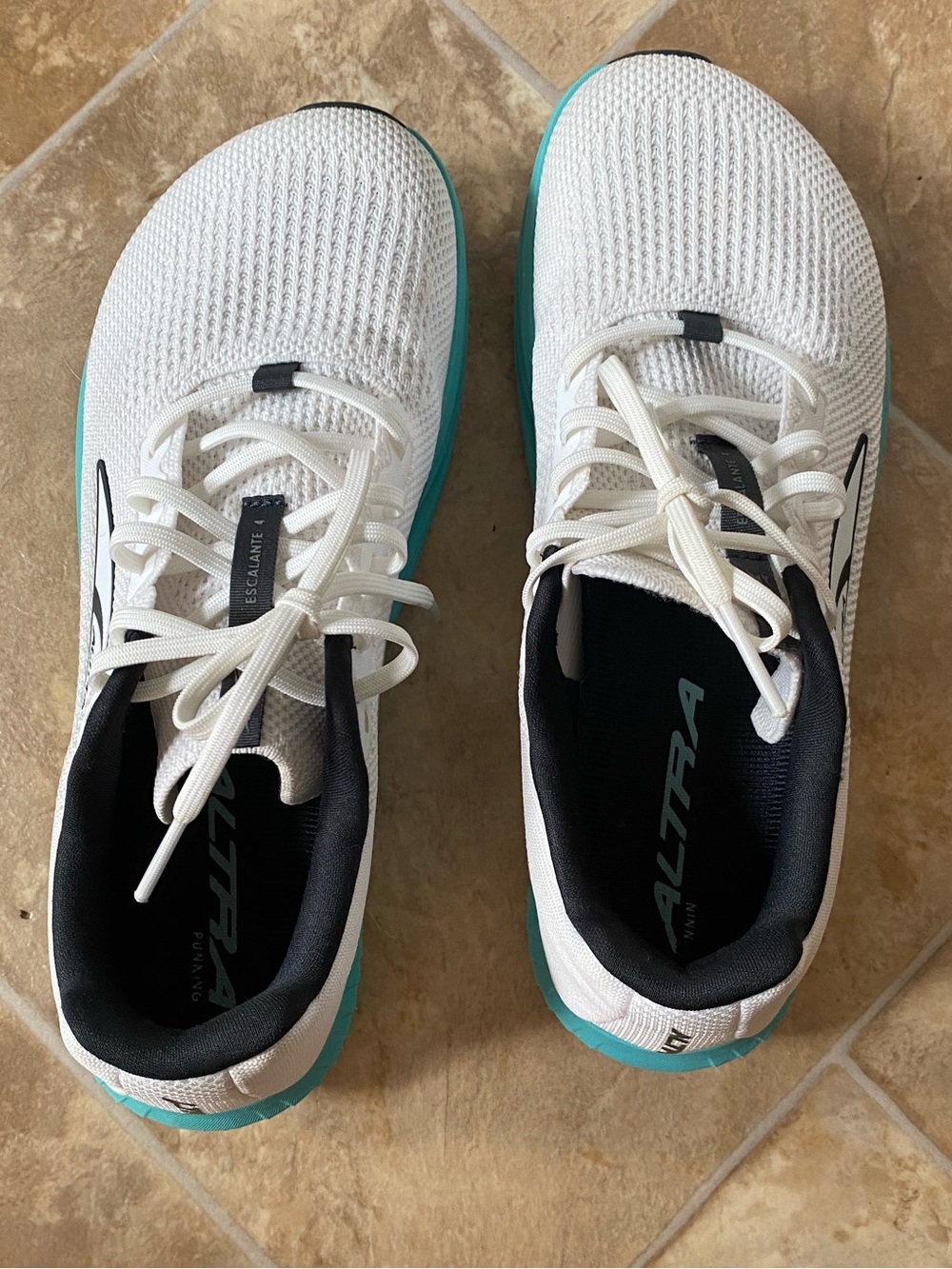 Altra Women's White and Teal Running Sneakers - Picture 2 of 5